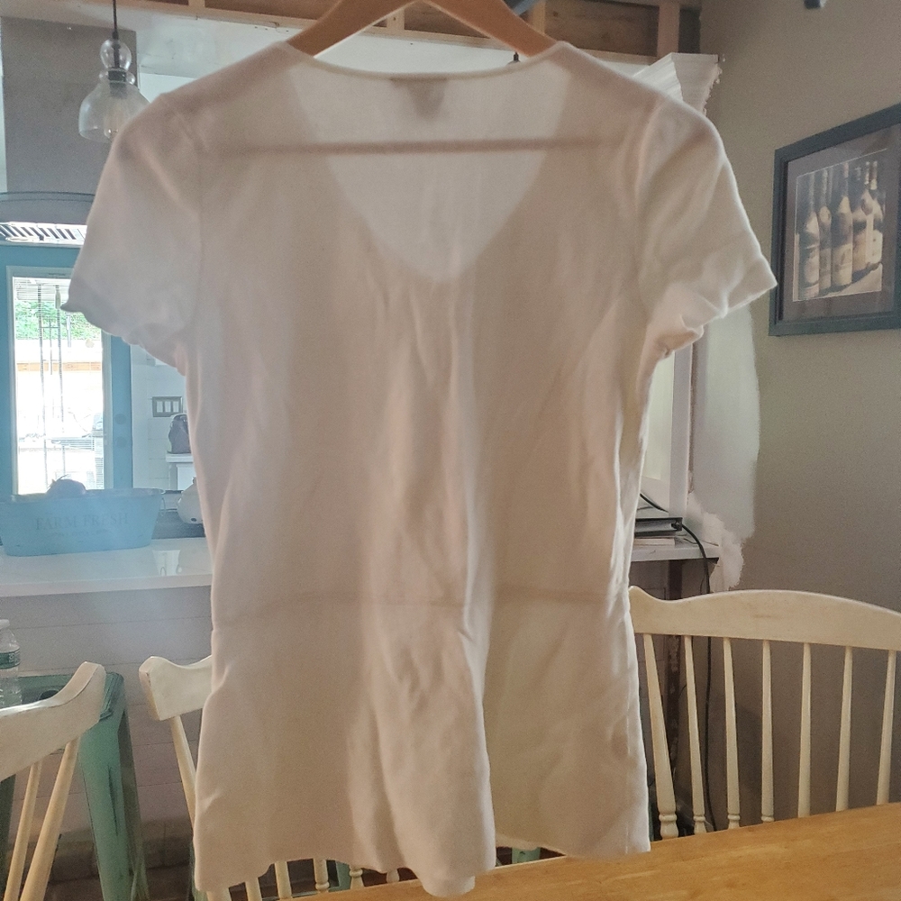 White peplum top